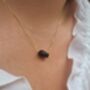Black Tourmaline 14k Gold Plated Necklace Protection, thumbnail 1 of 8