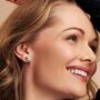 Birthstone Baguette Stud Earrings In Sterling Silver, thumbnail 7 of 12