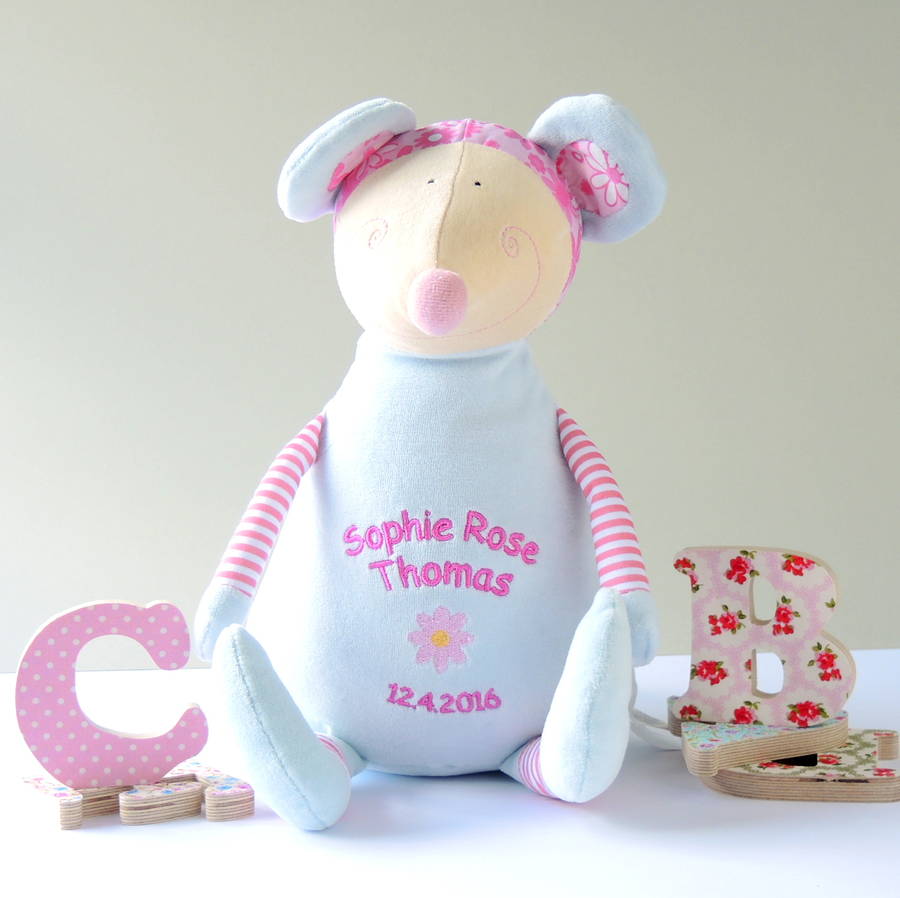 Personalised Mouse Cuddly Toy By The Alphabet Gift Shop