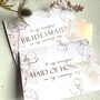 Gold Foil To My Maid Of Honour, Bridesmaid Card | Poppy, thumbnail 3 of 4