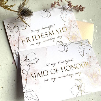 Gold Foil To My Maid Of Honour, Bridesmaid Card | Poppy, 3 of 4