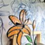 Orange Stained Glass Tiger Lily, thumbnail 3 of 4