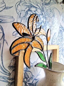 Orange Stained Glass Tiger Lily, 3 of 4