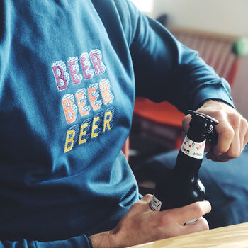 'Beer, Beer, Beer' Embroidered Sweatshirt, 2 of 5