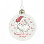 Personalised Santa Glass Bauble, thumbnail 4 of 4