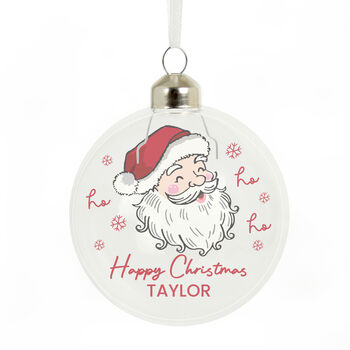 Personalised Santa Glass Bauble, 4 of 4