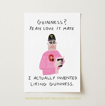 Beer Yeah Love It Mate Funny Pint Pub Kitchen Art Print, 2 of 2