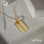 Sterling Silver 925 Rectangle Personalised Necklace, thumbnail 1 of 11