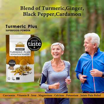 Ausha Organic Turmeric Powder With Black Pepper Ginger Cardamom 250g UK Certified Organic By Soil Association, 12 of 12