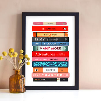 Personalised Book Print For Couples, 2 of 5