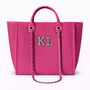 Personalised Pink Large Chain Tote Bag, thumbnail 6 of 9