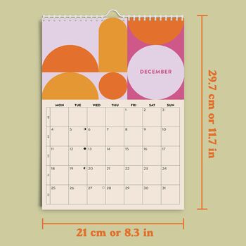 2023 Geometrica Wall Calendar | A4 Calendar, 7 of 10