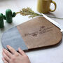 'Mum's Kitchen' Wood/Marble Personalised Chopping Board, thumbnail 4 of 5