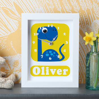 Personalised Childrens Dinosaur Clock, 2 of 10