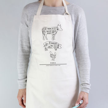 Butcher Cuts Personalised Apron, 3 of 4