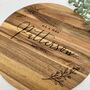 Personalised Engraved Acacia Cheese Board, thumbnail 1 of 8