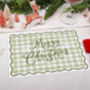 Christmas Placemats With Green Gingham Design, thumbnail 1 of 3