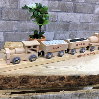 Personalised Freight Train And Optional Display Track, 2 of 8