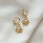 18 K Gold Plated Sun Hoop Earrings, thumbnail 1 of 2