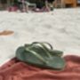 Earthy Green Natural Rubber Flip Flops, thumbnail 10 of 12