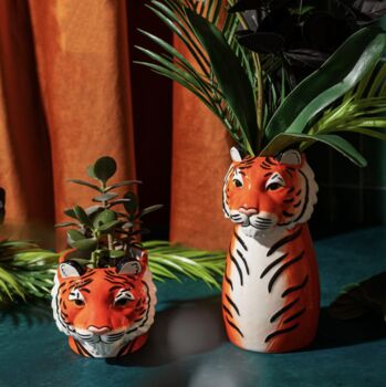 Ceramic Tiger Planter Or Vase, 2 of 3