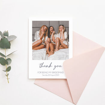Bridesmaid Thank You Card With Photo, 3 of 7