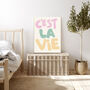 Cest La Vie Typography Art Print, thumbnail 2 of 3