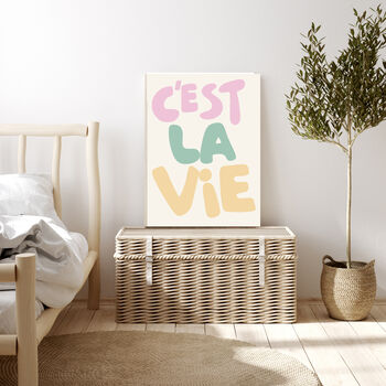 Cest La Vie Typography Art Print, 2 of 3