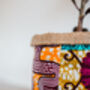 African Patchwork Fabric Plant Pot Holder, thumbnail 3 of 6