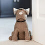 Luxury Brown Terrier Dog Padded Doorstop, thumbnail 1 of 3
