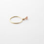 Gold Filled Rose Pearl Charm Stacking Ring, thumbnail 5 of 11