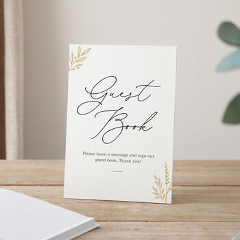 Meadow Personalised Names Wedding Guest Book, 4 of 4