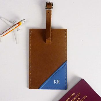 Personalised Leather Luggage Tag, 3 of 9