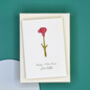 Miniature Engraved Flower Birthday Card, thumbnail 3 of 12