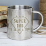 Personalised Super Dad Stainless Steel Mug, thumbnail 3 of 3