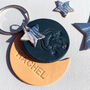 Personalised Taurus Star Sign Leather Keyring, thumbnail 4 of 6