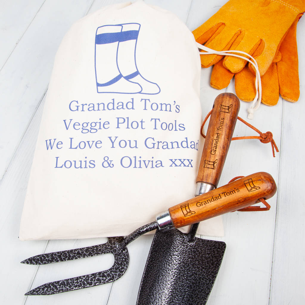 Wellies Trowel And Fork Personalised Garden Tools Set, 1 of 5