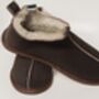 100% Natural Sheepskin Slippers Hard Sole In Brown, thumbnail 6 of 6