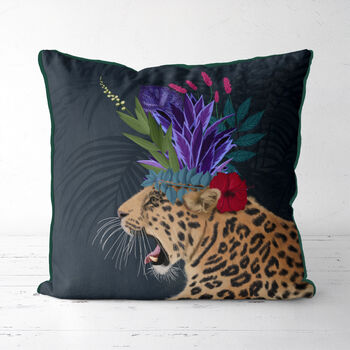 Set Of Two Cushions Hot House Leopards, 7 of 10