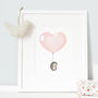 Personalised Girl's Heart Shaped Pink Balloon Picture, thumbnail 1 of 10