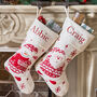 Personalised White Christmas Children's Stocking, thumbnail 1 of 6
