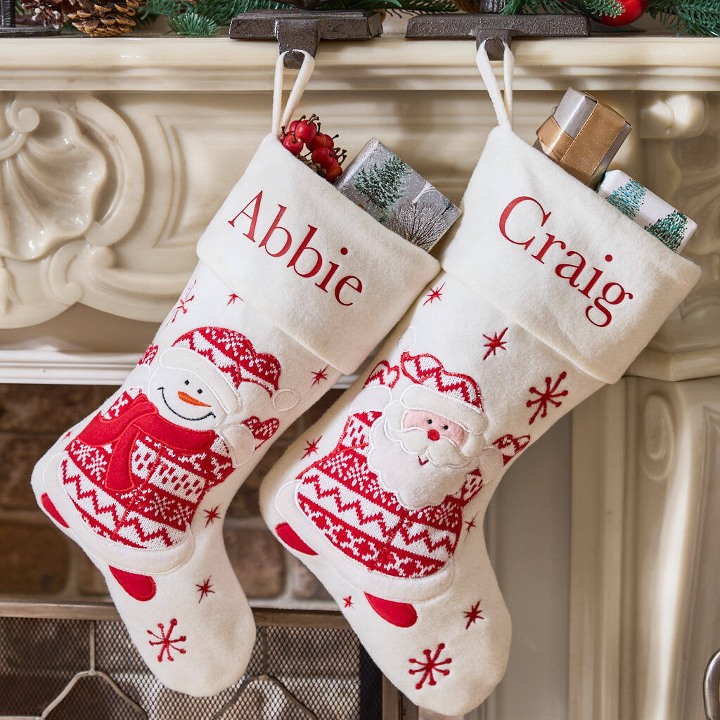 Personalised White Christmas Children's Stocking, 1 of 6