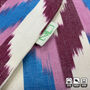 Pink, Blue And Burgundy Cotton Ikat Cushion Cover, thumbnail 4 of 8