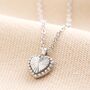 Stainless Steel Tiny Antiqued Heart Pendant Necklace, thumbnail 1 of 4