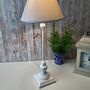 54cm Slim White Wooden Table Bedside Lamp With Shade 54cm Home Decor, thumbnail 1 of 11