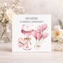 Luxury Personalised Granddaughter Birthday Card Wine Hearts, thumbnail 1 of 4