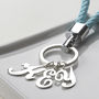 Personalised Sterling Silver Initial Letter Keyring, thumbnail 1 of 10