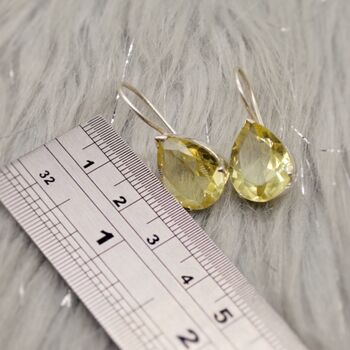 Lemon Quartz Sterling Silver Earrings, 6 of 10