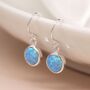 Sterling Silver Blue Opal Drop Earrings, thumbnail 1 of 10