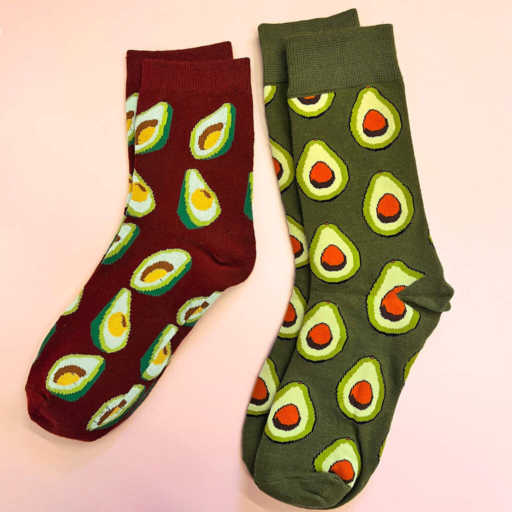 Avocado Socks Set Of Two In A Box By Studio Hop